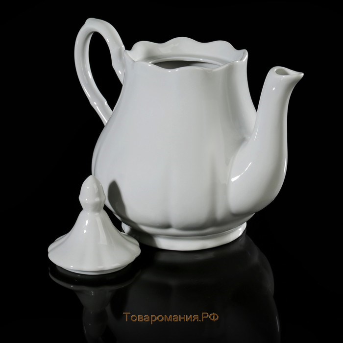 Чайник фарфоровый «Романс», 1,75 л, цвет белый