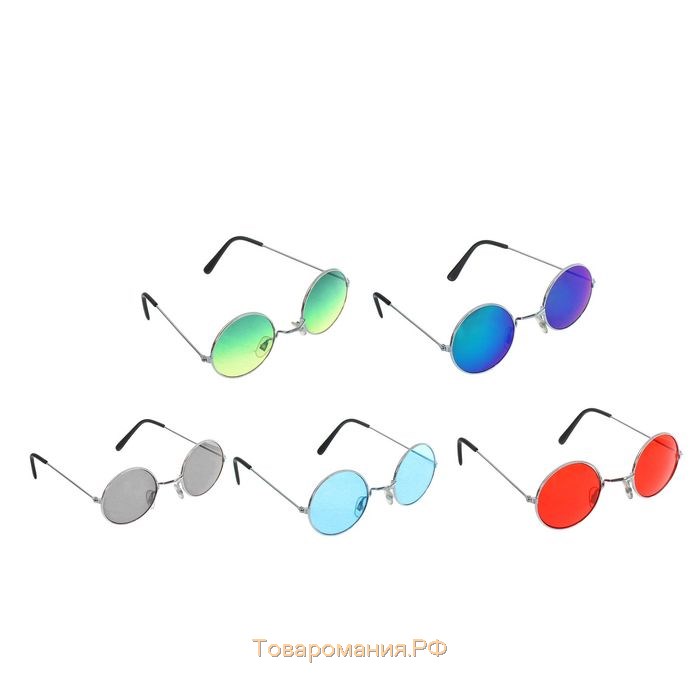 Карнавальные очки «Круглые», цвета МИКС