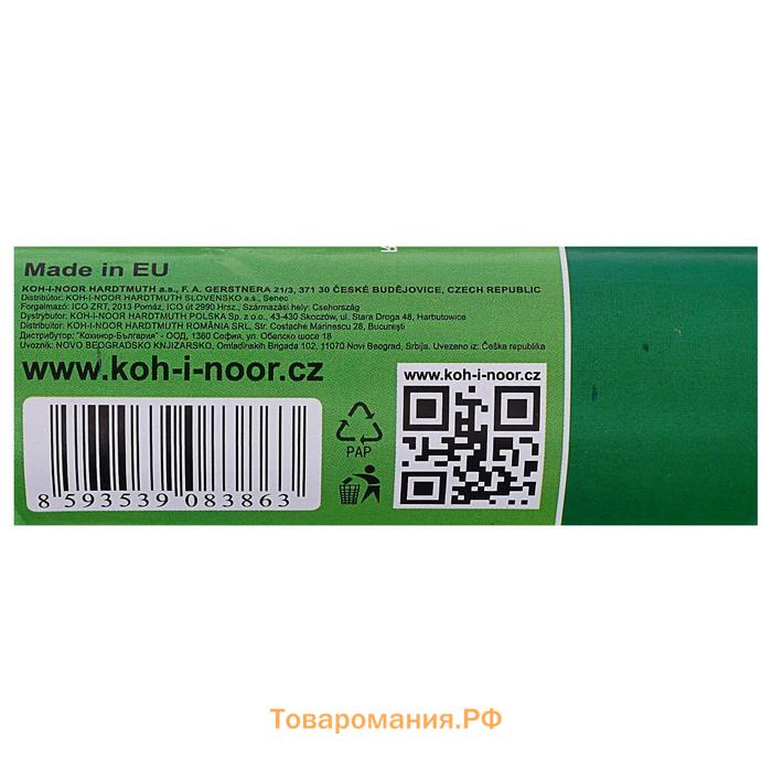 Бумага креповая поделочная гофро Koh-I-Noor 50 x 200 см 9755/24 чёрная, в рулоне