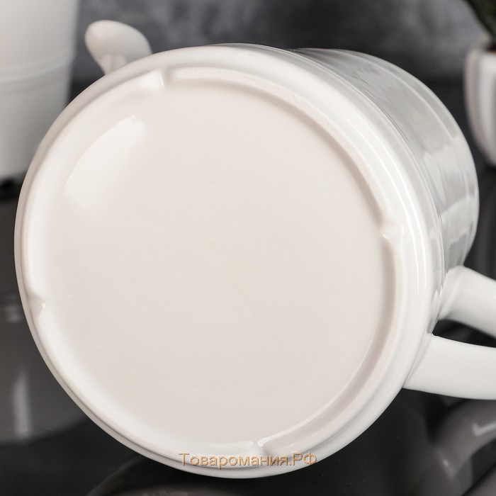 Чайник фарфоровый заварочный Magistro «Морской бриз», 850 мл, цвет белый