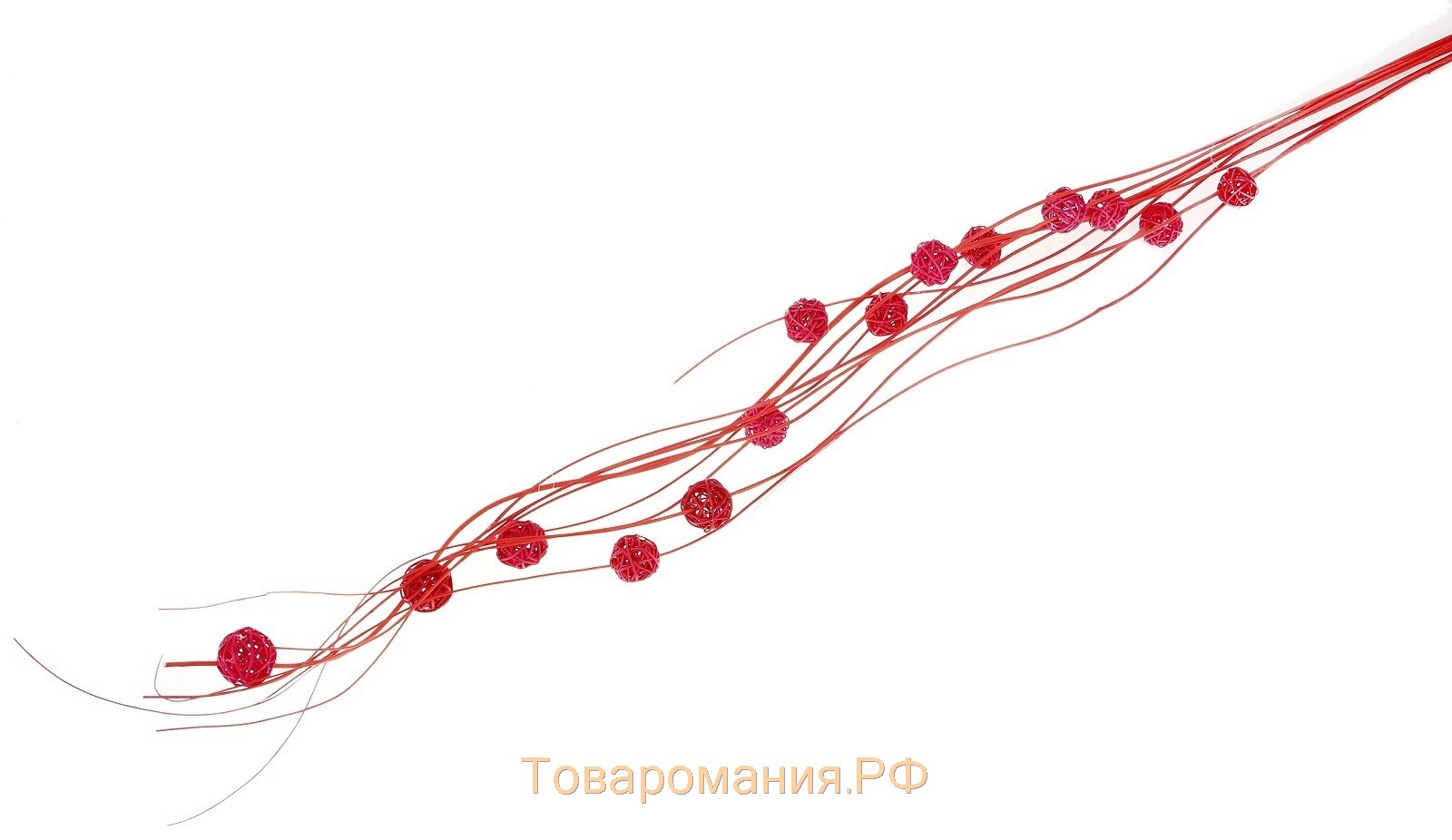 Декор тинги шарик волна, h=114 см, диаметр шарика 3 см, набор 10 шт., МИКС