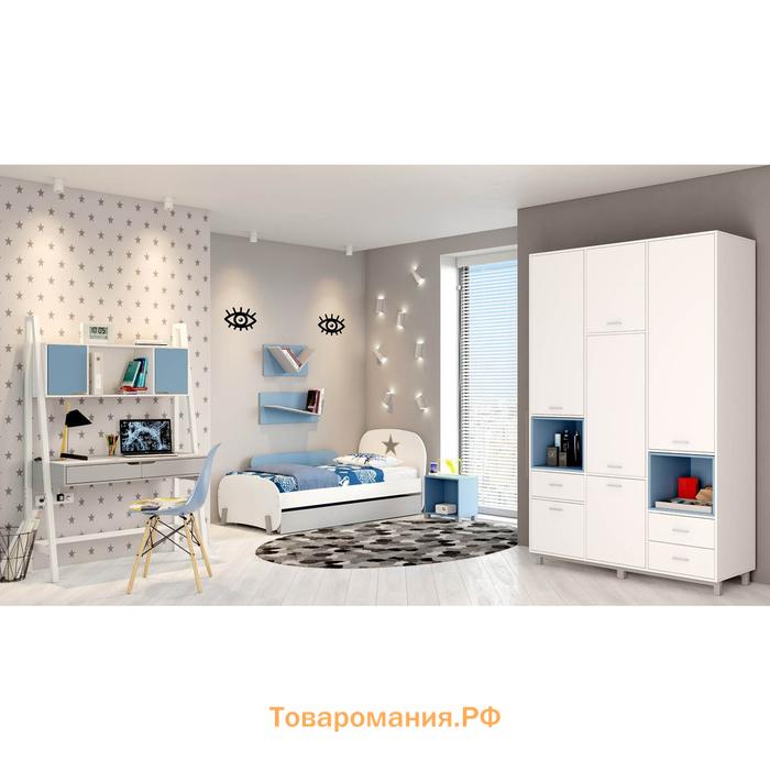 Шкаф трехсекционный Polini kids Mirum 2330, белый