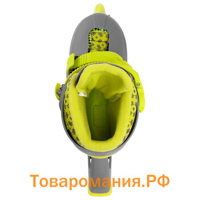 Роликовые коньки раздвижные ONLYTOP, р. 30-33, колёса PVC 64 мм