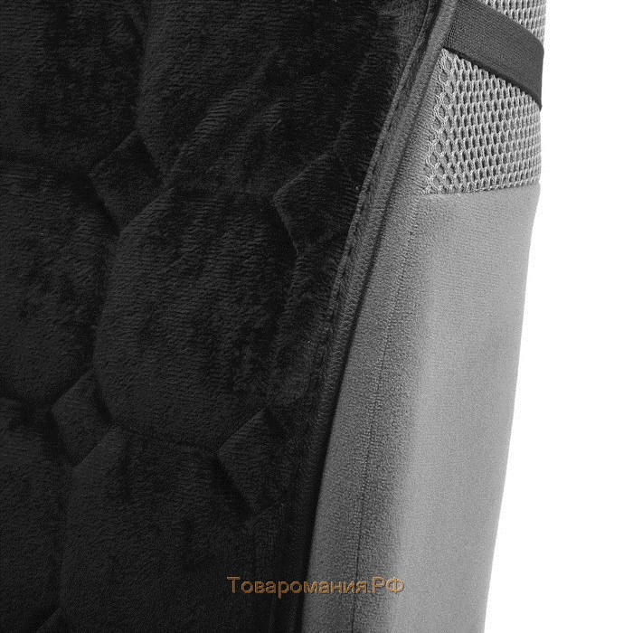 Накидка на переднее сиденье авто 140×50 см, искусственный мех, черный