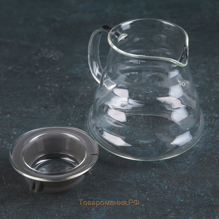 Чайник стеклянный заварочный с крышкой «Бриз», 500 мл