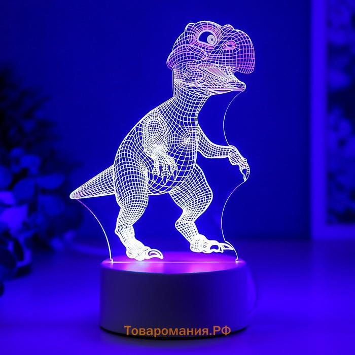 Светильник «Тираннозавр» LED RGB от сети RISALUX