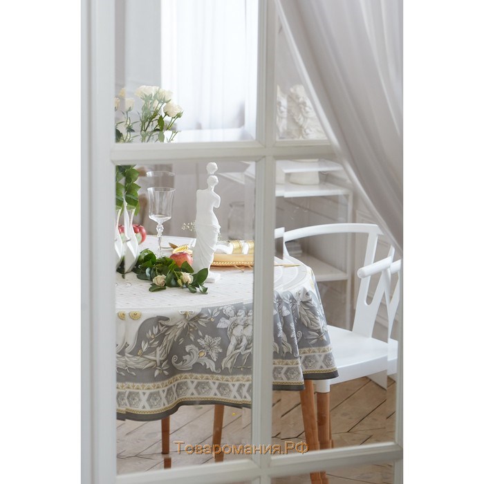 Скатерть  "Classic style" d=220см +/-3см, 100% хлопок, саржа 190 гр/м2