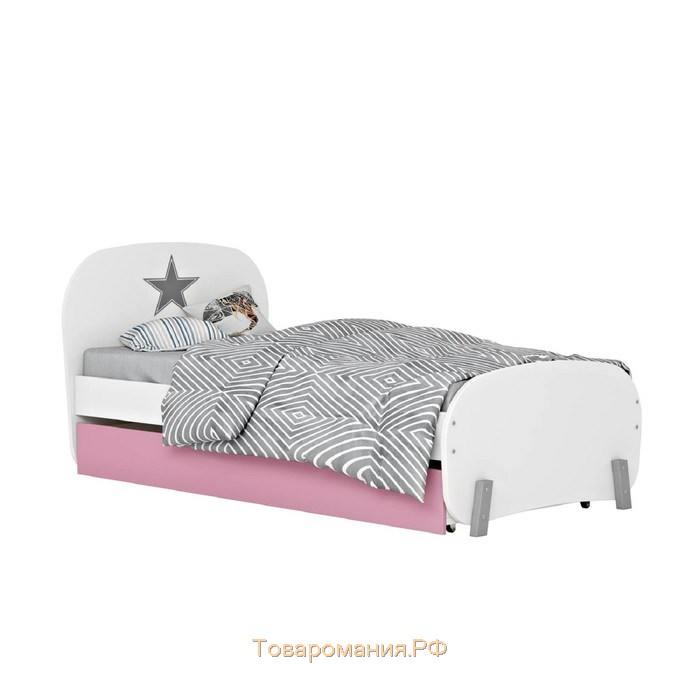 Ящик для кровати детской Polini kids Mirum 1910, розовый