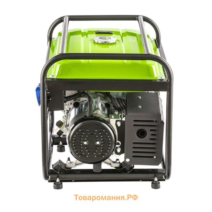 Генератор бензиновый "Сибртех" БС-8000, 6.6 кВт, бак 25 л, четырехтактный, ручной стартер