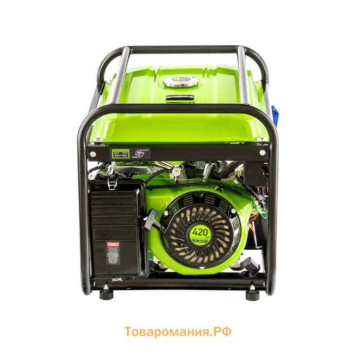 Генератор бензиновый "Сибртех" БС-8000Э, 6.6 кВт, бак 25 л, четырехтактный, электростартер