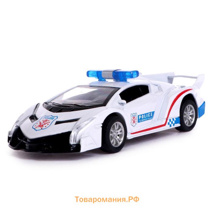 Машина металлическая «Полиция», инерционная, масштаб 1:43, МИКС