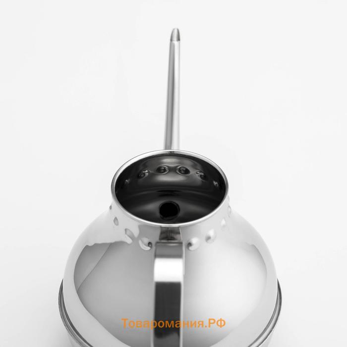 Чайник заварочный из нержавеющей стали «Леранс», 1,2 л, металлическое сито, цвет хромированный