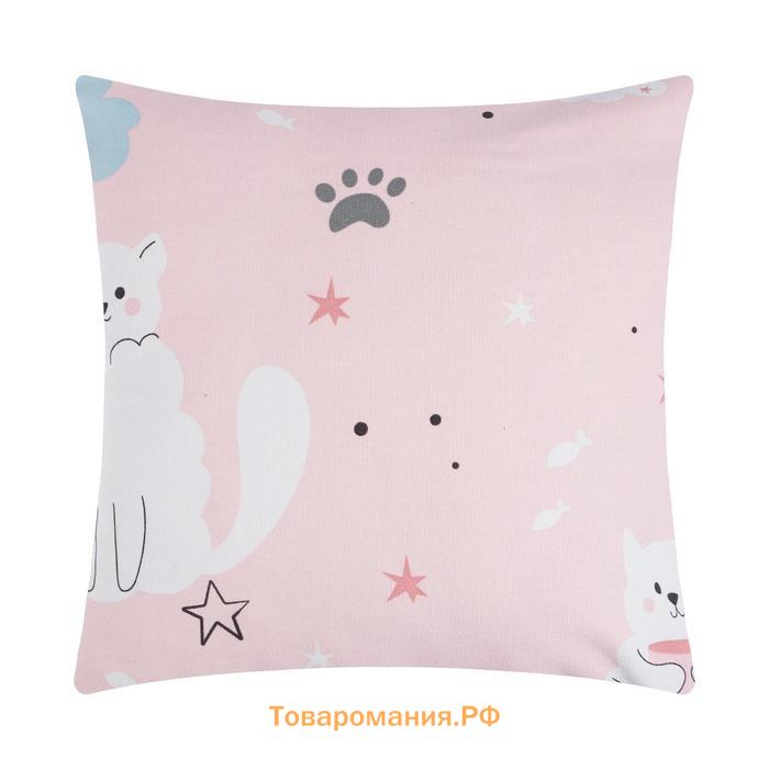 Наволочка декоративная  Sweet cats, 40 х 40 см, 100% хлопок