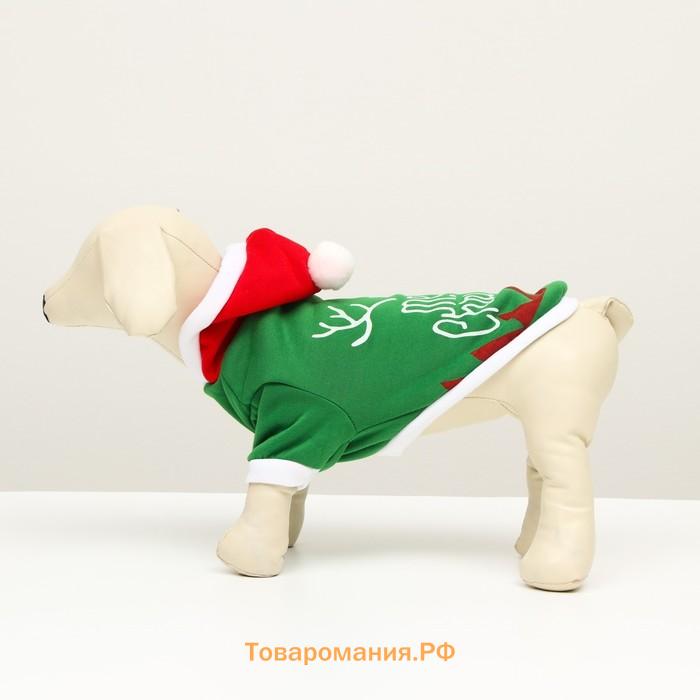 Новый год. Толстовка Merry Christmas, XS (ДС 16, ОГ 27 см)