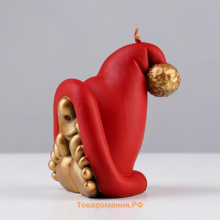 Свеча декоративная "Гномик с ножками", 9х7,1х7,3 см, золото