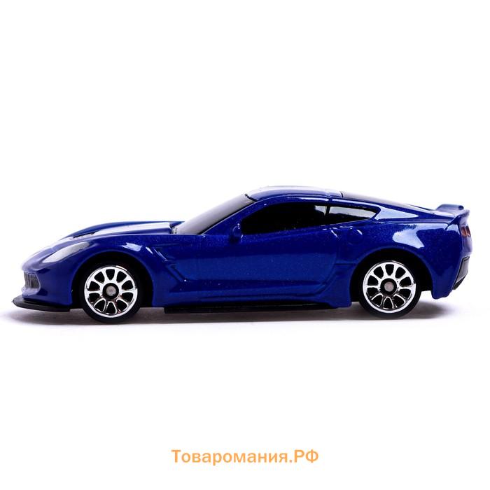 Машина металлическая CHEVROLET CORVETTE GRAND SPORT, 1:64, цвет синий