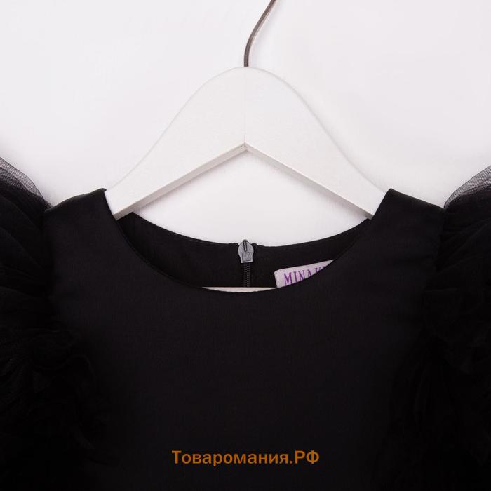 Новый год. Платье нарядное детское MINAKU: PartyDress цвет черный, рост 146