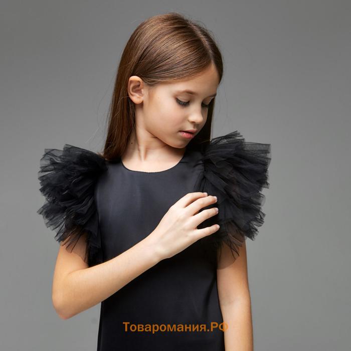 Новый год. Платье нарядное детское MINAKU: PartyDress цвет черный, рост 146