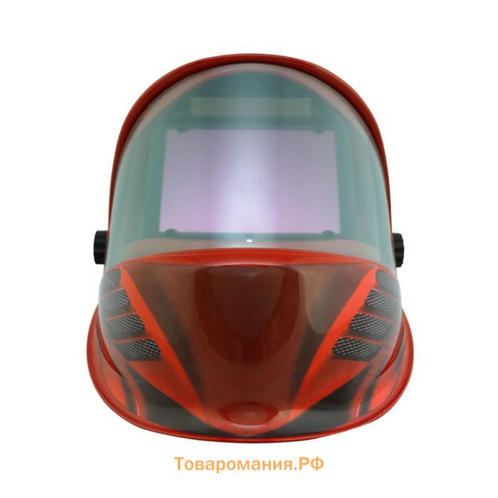 Маска сварщика FoxWeld "КОРУНД МЕГА", ф-р MEGA LED, DIN 4-8/8-13, 80х35х60 мм-2 шт., красная