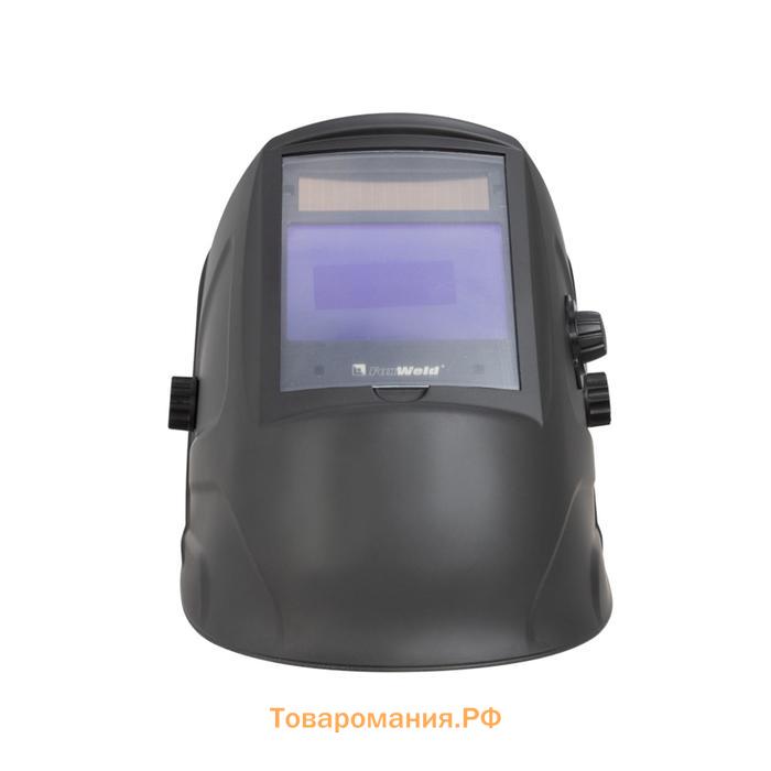 Маска сварщика FoxWeld "КОРУНД-Х" PLUS, ф-р 9910V-100х67 мм, 0.15-0.8 сек, 2хCR2450+сол.бат.