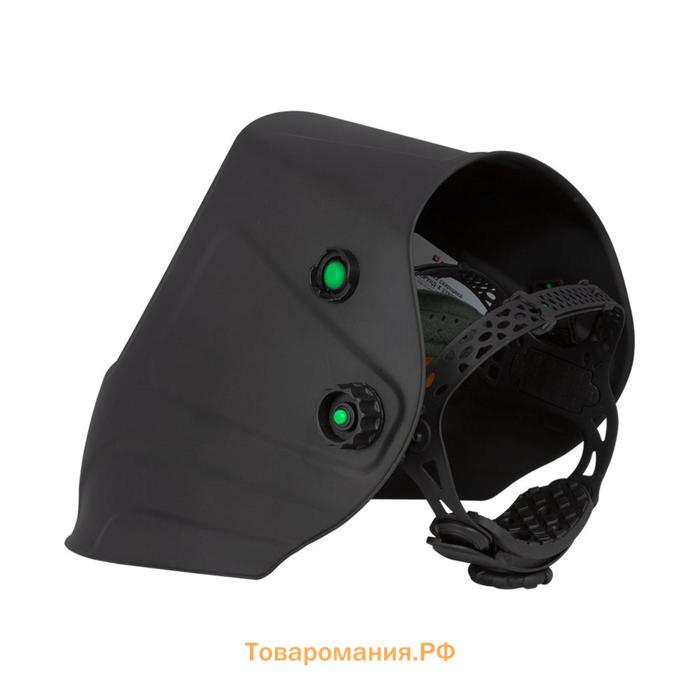 Маска сварщика FoxWeld "КОРУНД-Х" SYNERGY, фильтр MEGA LED2, 100х67 мм, Питание: 2хCR2450