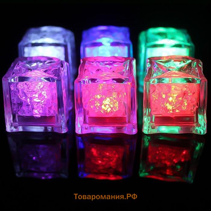 Ночник водный "Льдинка" LED от батареек 3хAG3 МИКС 2,6х2,6х2,7см