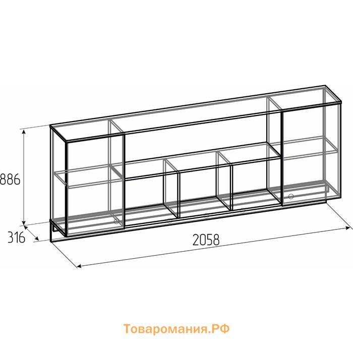 Шкаф навесной «Лойс 81», 2058 × 316 × 886 мм, цвет дуб золотистый / белый