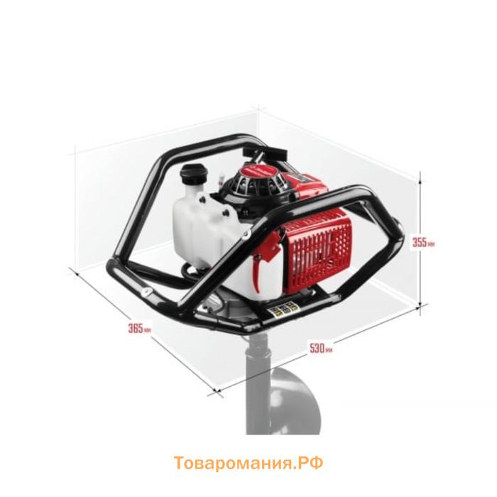 Мотобур ЗУБР МБ2-300, бенз., 2.4 кВт, 3.26 л.с., 71  см³, 8000 об/мин, 1.2 л, max d=300 мм