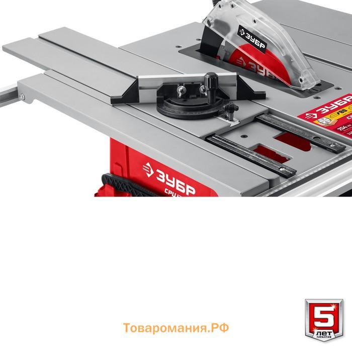 Станок распиловочный ЗУБР СРЦ-254су, 220 В, 1900 Вт, d=254х30, 24 зуба, удлинитель, станина