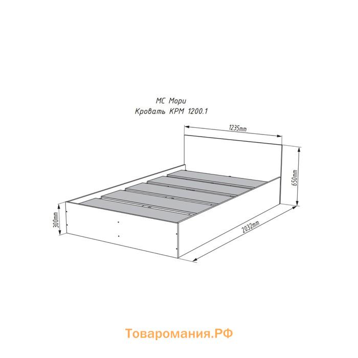 Кровать Мадера 1200х2000, Белая