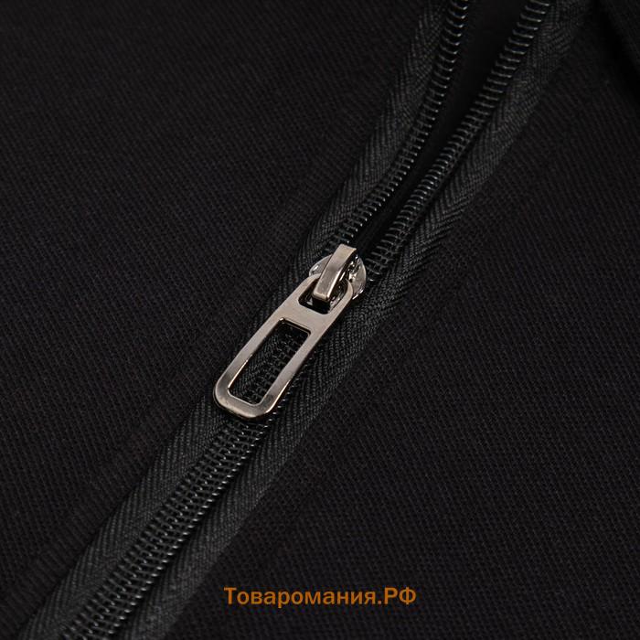 Футболка (поло) мужская MINAKU REGULAR FIT: цвет чёрный, р-р 48