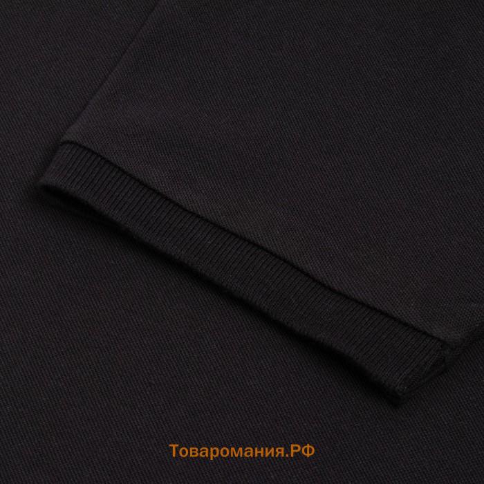 Футболка (поло) мужская MINAKU REGULAR FIT: цвет чёрный, р-р 56