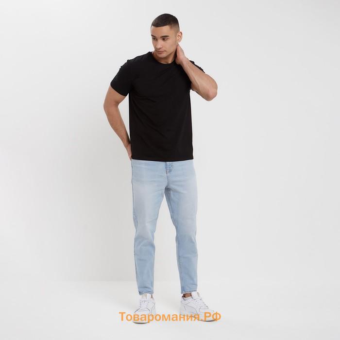 Футболка мужская MINAKU SLIM FIT: цвет чёрный, р-р 46