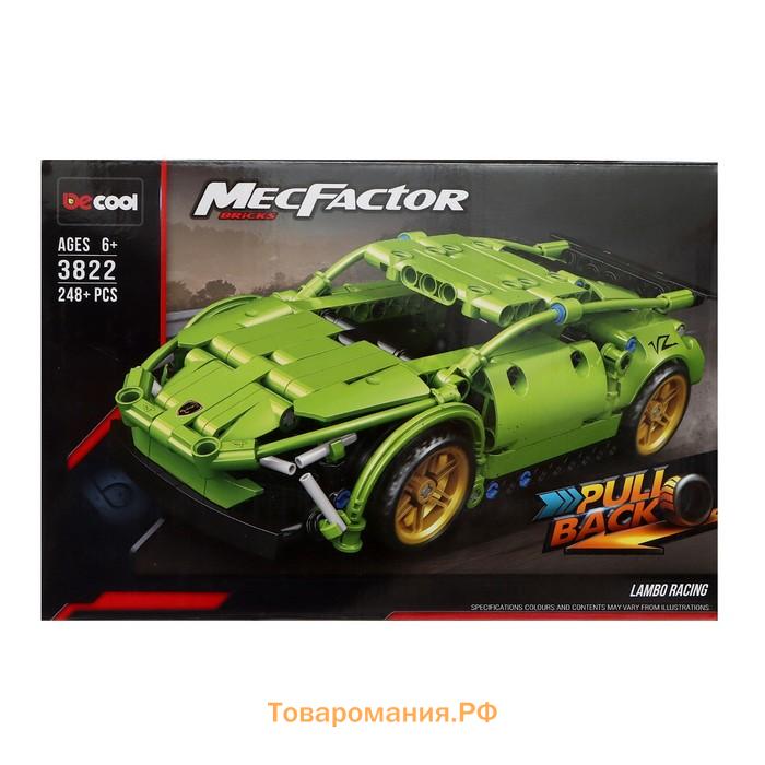 Конструктор гоночная машина DECOOL MecFactor, инерционный, 248 деталей, 6+