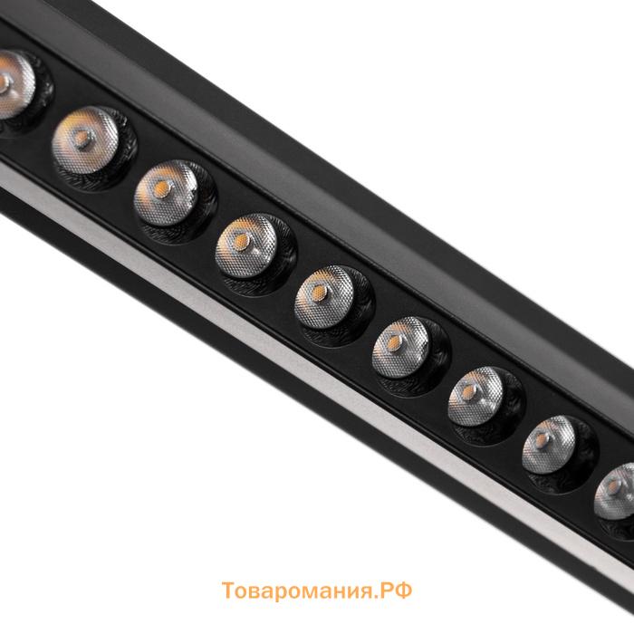 Светильник трековый SLIM "Линза-33" LED 18Вт 3000K-6000К 48V CRI90 черный 3,2х3,8х33,8см