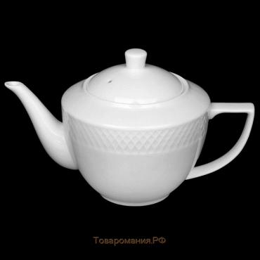 Чайник фарфоровый заварочный Wilmax «Юлия Высоцкая», 900 мл, цвет белый