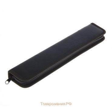 Пенал для кистей, 340 x 70 мм, экокожа, "Оникс", ПКЗ 08-50, цвет чёрный