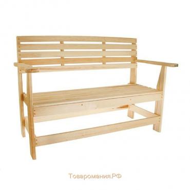 Скамейка с подлокотником, наличник 160×55×90см "Добропаровъ"