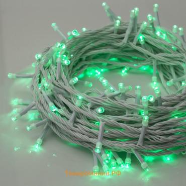 Гирлянда «Нить» 20 м, IP20, белая нить, 200 LED, свечение зелёное, 8 режимов, 220 В