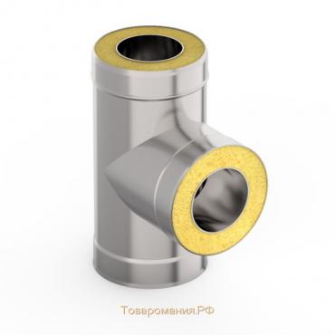 Сэндвич-Тройник 90°, d 115 × 200 мм, нерж/нерж, 0.5 мм/0.5 мм