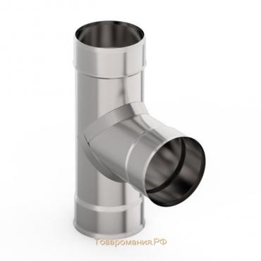 Тройник 90°, d 160 мм, нержавейка 1.0 мм