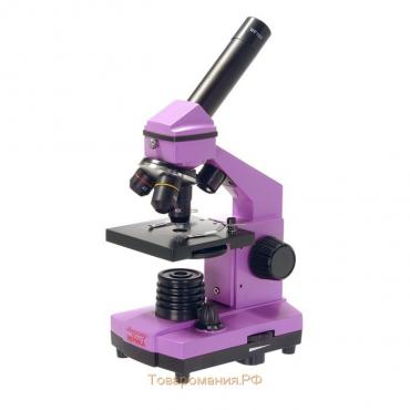 Микроскоп школьный Эврика 40х-400х в кейсе, цвет аметист