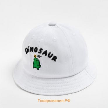 Панама для мальчика MINAKU "Dinosaur", цв. белый, р-р 48