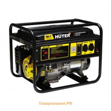 Электрогенератор Huter DY6.5A, бензиновый, 5.5 кВт, 220 В, 13 л.с, 22 л, ручной старт