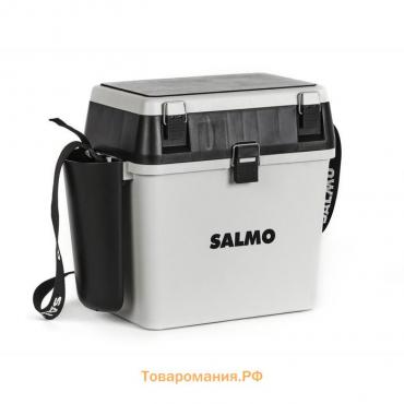 Ящик рыболовный зимний Salmo 2-х ярус.(из 5-ти частей) пласт. 39.5x24.5x38см сер.