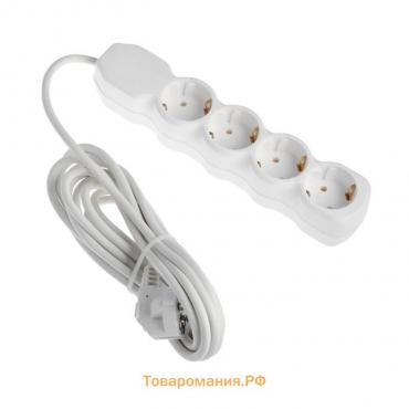 Удлинитель Lighting ECO, 4 розетки, 4,5 м, 16 А, 3500 Вт, ПВС 3х1 мм2, с з/к